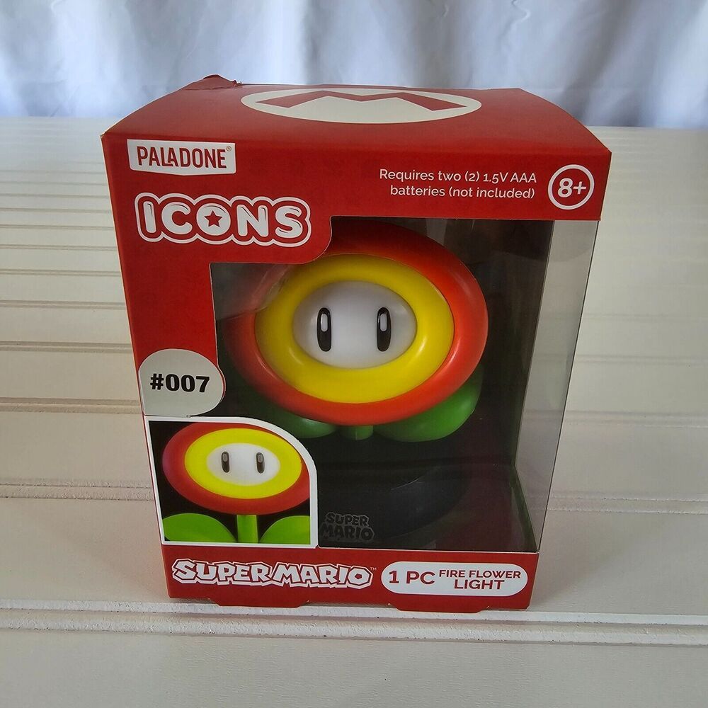 Nintendo Super Mario Paladone Icons Fire Flower Light/lamp #007  NIB
